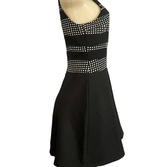 INA short party dress in black and white size S sleeveless night out Dress. - Picture 8 of 10